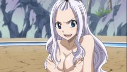 Rule 34 | 2boys, 2girls, abs, animated, animated gif, ass, blood, covering privates, covering breasts, fairy tail, jenny realight, long hair, lowres, macao conbolt, mirajane strauss, multiple boys, multiple girls, nosebleed, wakaba mine