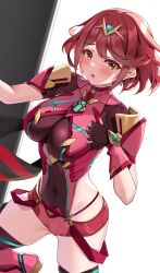 Rule 34 | breasts, highres, large breasts, matrix16, pyra (xenoblade), red eyes, red hair, short hair, xenoblade chronicles (series), xenoblade chronicles 2