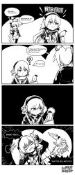 Rule 34 | 2girls, 4koma, ?, ahoge, alternate language, animal, animal on head, artist name, bandana, bird, black background, breasts, cellphone, cleavage, comic, commentary, dated, dress, eagle, english commentary, english text, fal (girls&#039; frontline), ferret, girls&#039; frontline, hair ribbon, headset, highres, large breasts, long hair, looking at animal, looking at another, madcore, monochrome, multiple girls, on head, open mouth, phone, ribbon, scw (girls&#039; frontline), scw (gun), short hair, side ponytail, simple background, smartphone, smile, surprised, tactical clothes, teeth, turn pale, upper body, very long hair, white background