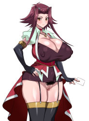 Rule 34 | 1girl, alternate breast size, artist request, breasts, cleavage, covered erect nipples, dress, female pubic hair, fingerless gloves, gloves, hair ornament, hand on own hip, highres, huge breasts, izayoi aki, microskirt, miniskirt, nail polish, nipples, no bra, no panties, pubic hair, red dress, red footwear, red hair, shiny skin, shirt, skirt, solo, taut clothes, taut shirt, thighhighs, underwear, upper body, yanazuri (kimossari337), yu-gi-oh!, yu-gi-oh! 5d&#039;s