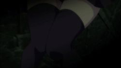 Rule 34 | 10s, 1girl, animated, animated gif, asami lilith, head out of frame, legs, lower body, lowres, pantyhose, ponytail, skirt, solo, tagme, thighs, trinity seven
