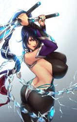 Rule 34 | 1girl, absurdres, ass, breasts, butt crack, electricity, highres, huge breasts, ktovhinao, long hair, nail polish, red eyes, solo, tagme, taimanin (series), taimanin rpgx, uehara rin, whip