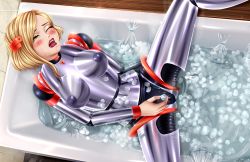 Rule 34 | android, bath, bathroom, blonde hair, breasts, fap ceo, ice, ice cube, m.i.a (fap ceo), nipples, orgasm, pussy, robot, robot girl, sex, solo, yellow eyes
