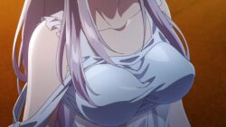 Rule 34 | 1girl, animated, anime screenshot, bouncing breasts, breasts, fuuto tantei, highres, large breasts, long hair, purple hair, solo, tagme, tokime (fuuto tantei), video