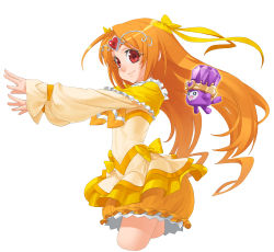 Rule 34 | + +, 10s, 1girl, bow, bubble skirt, circlet, cropped legs, cure muse, cure muse (yellow), dodory, dress, eyelashes, hair ribbon, heart, long hair, magical girl, orange hair, orange skirt, precure, red eyes, ribbon, shirabe ako, skirt, smile, suite precure, takoyaki neko-san, white background, yellow theme