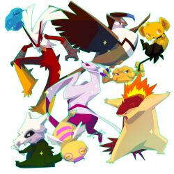 Rule 34 | alternate color, black eyes, blaziken, blue eyes, brown eyes, closed mouth, creatures (company), cubone, cyndaquil, ditto, dunsparce, dynamic pose, empty eyes, feathered wings, flying, game freak, gen 1 pokemon, gen 2 pokemon, gen 3 pokemon, gen 4 pokemon, gen 5 pokemon, geodude, green outline, looking down, looking to the side, mienshao, nintendo, open mouth, orange eyes, outline, pokemon, pokemon (creature), red eyes, ruby feather, shinx, shiny pokemon, signature, solid circle eyes, solid eyes, sparkle, staraptor, tail, transparent background, wings