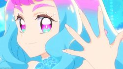 Rule 34 | 1girl, alternate hairstyle, animated, animated gif, cure la mer, gradient hair, laura (precure), magical girl, multicolored hair, nail polish, precure, smile, solo, transformation, tropical-rouge! precure