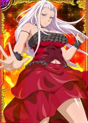 Rule 34 | 1girl, breasts, dress, highres, himiko (ikkitousen), ikkitousen, large breasts, long hair, official art, red dress, solo, standing