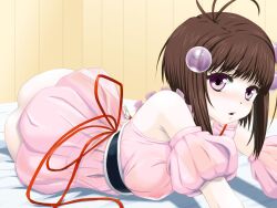 Rule 34 | 1girl, ass, breasts, brown hair, female focus, hou (hachiyou), medium breasts, namco, open mouth, reala (tales), tales of (series), tales of destiny 2