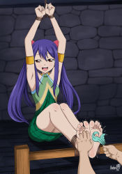Rule 34 | 1girl, absurdres, barefoot, bdsm, blue hair, bondage, bound, bound ankles, bound wrists, breasts, brown eyes, crying, fairy tail, highres, legs, shadow xcp, tickling, variant set, wendy marvell