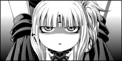 Rule 34 | 10s, 1girl, aoki hagane no arpeggio, blunt bangs, collar, female focus, greyscale, hands on another&#039;s shoulders, kaname aomame, kantai collection, kongou (aoki hagane no arpeggio), lace trim, looking at viewer, monochrome, side ponytail, solo, solo focus, triangle mouth