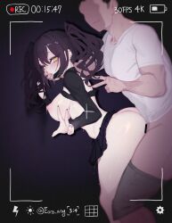 Rule 34 | 1boy, 1girl, absurdres, alternate costume, ass, bar censor, black hair, black mask, blush, breasts, censored, clothes lift, ear piercing, eonsang, faceless, faceless male, feet out of frame, finger in another&#039;s mouth, fingernails, girls&#039; frontline, hetero, highres, jewelry, large breasts, looking at viewer, looking back, mask, mask pull, miniskirt, mouth mask, nail polish, nipples, piercing, recording, ring, saliva, saliva trail, scarecrow (girls&#039; frontline), sex, sex from behind, shirt, shirt lift, skirt, skirt lift, smile, standing, standing sex, sweatdrop, tears, twintails, v, viewfinder, w, white shirt