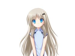 Rule 34 | 1girl, :o, bat (animal), blonde hair, bloomers, blue eyes, blue ribbon, bow, china dress, chinese clothes, dress, flat chest, game cg, hair ornament, hairpin, key (company), kud wafter, little busters!, long hair, na-ga, night clothes, noumi kudryavka, official art, open mouth, pajamas, platinum blonde hair, ribbon, short sleeves, side slit, simple background, solo, staring, surprised, transparent background, underwear, v arms, very long hair