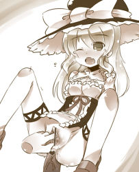 Rule 34 | 1girl, anal, bar censor, blush, bow hat, censored, clitoris, double penetration, fang, fingering, flying sweatdrops, hat, heart, heart censor, kirisame marisa, knees up, long hair, male hand, monochrome, naik, no panties, one eye closed, penis, pussy, sex, shoes, simple background, spread pussy, tearing up, thighhighs, touhou, urethral fingering, urethral insertion, veins, veiny penis, white background