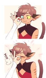 Rule 34 | animal ears, cat ears, catra, comic, highres, masters of the universe, multicolored eyes, multiple girls, she-ra and the princesses of power, short hair, su ggushi, tail