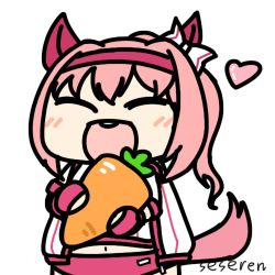 Rule 34 | 1girl, animal ears, animated, animated gif, carrot, closed eyes, happy, heart, lowres, open mouth, seseren, tail, tail wagging, twitching