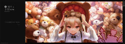 Rule 34 | 10s, 1girl, bad id, bad pixiv id, bandages, boko (girls und panzer), bow, bowtie, brown eyes, crown, dated, eyepatch, girls und panzer, hair ribbon, ribbon, shimada arisu, shirt, side ponytail, silver hair, smile, solo, stitches, stuffed animal, stuffed toy, teddy bear, throne, tocope, translation request, white shirt