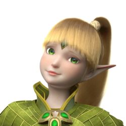 Rule 34 | 3d, animated, animated gif, blonde hair, dragon nest, elf, face, green eyes, liya (dragon nest), lowres, pointy ears, ponytail, simple background, solo