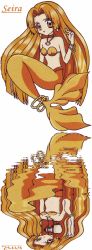 Rule 34 | 00s, animated, animated gif, bracelet, jewelry, long hair, mermaid, mermaid melody pichi pichi pitch, monster girl, orange eyes, orange hair, reflection, seira (mermaid melody pichi pichi pitch), shell, shell bikini, simple background