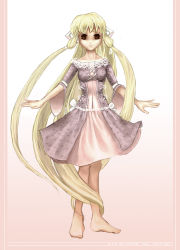 Rule 34 | 00s, barefoot, blonde hair, chii, chobits, dress, lace, long hair, persocom, red eyes