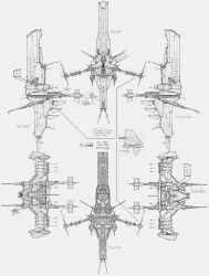 Rule 34 | absurdres, arrow (symbol), blueprint (medium), character sheet, commentary, concept art, dated, english text, eve online, frigate (eve online), from side, greyscale, highres, lineart, military vehicle, minmatar republic (eve online), monochrome, multiple views, no humans, original, pen, pencil, science fiction, simple background, spacecraft, thrusters, timmon26, traditional media, vehicle focus, white background