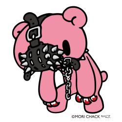 animal animal_focus bear blood buckle chain claws collar commentary_request full_body gloomy_bear itazuraguma_no_gloomy mori_chack muzzle no_humans official_art signature solid_oval_eyes spikes standing tail white_background