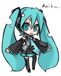 Rule 34 | hatsune miku, lowres, simple background, tagme, thighhighs, vocaloid, vynn, white background