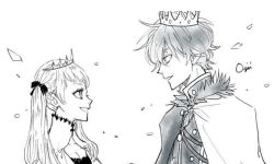 Rule 34 | bad tag, black clover, black hair, couple, hot, king and queen, noelle silva, soulmates, twintails, yuno (black clover)