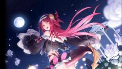 Rule 34 | 1girl, action taimanin, ass, highres, lilith-soft, night, night sky, official art, red eyes, sky, smile, su jinlei, tail, taimanin (series), yellow eyes