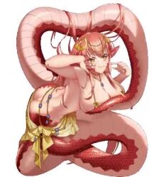 Rule 34 | 1girl, animated, ass, breasts, butt crack, lamia, large breasts, long hair, miia (monster musume), monster girl, monster musume no iru nichijou, official art, pink hair, tagme, video