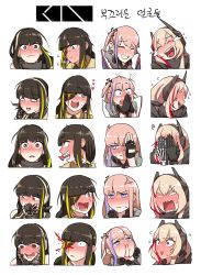 Rule 34 | 4girls, absurdres, angry, anti-rain (girls&#039; frontline), blood, blush, commentary request, eyepatch, closed eyes, face, girls&#039; frontline, highres, laughing, m16a1 (girls&#039; frontline), m4 sopmod ii (girls&#039; frontline), m4a1 (girls&#039; frontline), multiple girls, nosebleed, sd bigpie, shy, st ar-15 (girls&#039; frontline)