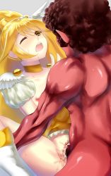 Rule 34 | 10s, 1girl, akaooni, bad id, bad pixiv id, bike shorts, blonde hair, blush, boots, breasts, censored, choker, cum, cum in pussy, cure peace, eko, flat chest, hair flaps, hetero, highres, kise yayoi, long hair, magical girl, missionary, muscular, nipples, nude, open mouth, penis, ponytail, precure, pussy, saliva, sex, small breasts, smile precure!, solo focus, spread legs, tears, vaginal, wince, yellow eyes