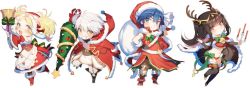 Rule 34 | 2boys, 2girls, bare shoulders, bikini, black hair, blonde hair, blue eyes, blue hair, blush, boots, bracelet, breasts, bridal gauntlets, brother and sister, cape, chibi, christmas, christmas tree, chrom (fire emblem), chrom (winter) (fire emblem), circlet, cleavage, dress, fire emblem, fire emblem awakening, fire emblem heroes, hair ornament, headband, horns, jewelry, lissa (fire emblem), lissa (winter) (fire emblem), long hair, looking at viewer, multiple boys, multiple girls, nintendo, open mouth, robin (fire emblem), robin (male) (fire emblem), robin (male) (winter) (fire emblem), short hair, short twintails, siblings, simple background, smile, swimsuit, tharja (fire emblem), tharja (winter) (fire emblem), tiara, tree, twintails, two side up, zuizi
