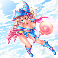 Rule 34 | cloud, dark magician girl, day, duel monster, kogarashi (wind of winter), long hair, sky, yu-gi-oh!, yuu-gi-ou, yu-gi-oh! duel monsters