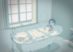Rule 34 | 10s, 2boys, barefoot, bath, character request, male focus, multiple boys, nude, toes, touken ranbu, water, yaoi