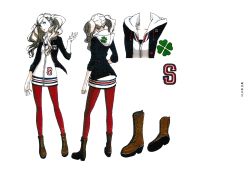 Rule 34 | absurdres, character sheet, highres, huge filesize, official art, pantyhose, persona, persona 5, production art, simple background, takamaki anne, white background, zip available