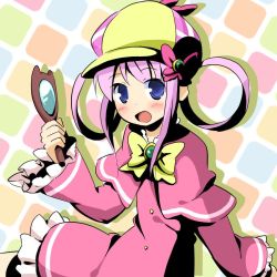 Rule 34 | 10s, blue eyes, blush, hat, magnifying glass, open mouth, pink hair, sherlock shellingford, tantei opera milky holmes, twintails