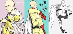 Rule 34 | 1boy, bald, blood, boots, cape, gloves, male focus, one-punch man, saitama (one-punch man), solo, togiicustom