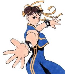 Rule 34 | 1990s (style), bengus, capcom, chun-li, crmk, muscular, official art, perspective, spandex, street fighter, street fighter zero (series)