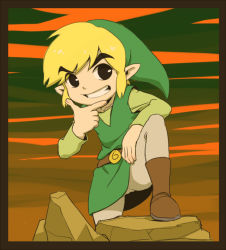 Rule 34 | 1boy, blonde hair, boots, link, male focus, nintendo, pointy ears, short hair, solo, the legend of zelda, the legend of zelda: the wind waker, toon link, usikani