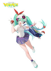 Rule 34 | alche (benruce), creatures (company), game freak, hat, hatsune miku, highres, long hair, nintendo, pokemon, project voltage, psychic miku (project voltage), simple background, solo, twintails, very long hair, vocaloid, white background, white hat