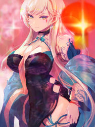 Rule 34 | 1girl, alternate costume, azur lane, bad id, bad pixiv id, belfast (azur lane), belfast (iridescent rosa) (azur lane), blue eyes, blue panties, blurry, blurry background, blurry foreground, blush, braid, breasts, chain, china dress, chinese clothes, chinese new year, cleavage cutout, closed mouth, clothing cutout, collar, dress, earrings, heart, jewelry, lantern, large breasts, lights, long hair, looking at viewer, minyom, panties, paper lantern, pelvic curtain, shawl, shrug (clothing), side-tie panties, sidelocks, silver hair, smile, solo, standing, thighs, underwear, untied panties
