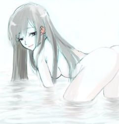 Rule 34 | completely nude, long hair, monochrome, nude, os-tan, solo, tagme, xp-tan