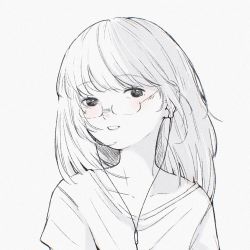 Rule 34 | 1girl, blush, collarbone, commentary, earbuds, earphones, grey background, head tilt, highres, light smile, looking at viewer, medium hair, monochrome, original, parted lips, portrait, shengdiyu, shirt, solo, spot color, symbol-only commentary, t-shirt