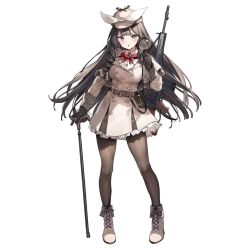 Rule 34 | 1girl, ascot, banned artist, battle rifle, beige coat, belt, belt buckle, black gloves, blue eyes, bow, bowtie, brooch, brown hair, brown pantyhose, buckle, cabbie hat, cane, coat, drill hair, drill sidelocks, explosive, full body, girls&#039; frontline, gloves, grenade, gun, gun on back, hand grenade, hat, hat bow, highres, holding, holding magnifying glass, howa type 64, howa type 64 (an unsuitable job for her) (girls&#039; frontline), howa type 64 (girls&#039; frontline), jewelry, lace trim, less-than-lethal weapon, long hair, m18 smoke grenade, magnifying glass, official alternate costume, official art, pantyhose, parsley-f, parted lips, rifle, side-seamed gloves, sidelocks, smoke grenade, solo, strap, transparent background, trench coat, tsurime, very long hair, weapon, weapon on back, white bow, white footwear