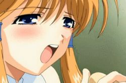 00s ane_to_boin animated animated_gif blue_eyes hanamaru_mikan handjob lowres open_mouth orange_hair penis uncensored