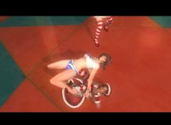 Rule 34 | 3d, 3girls, animated, animated gif, backbreaker, breasts, dead or alive, dead or alive 5, fighting, hitomi (doa), lisa hamilton, midriff, multiple girls, ryona, submission, surfboard (wrestling), underboob