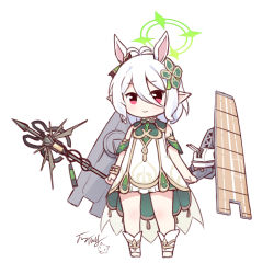 Rule 34 | 1girl, animal ears, antenna hair, arknights, azur lane, blue archive, boots, cannon, chibi, closed mouth, commentary request, cosplay, crossover, dress, elf, flight deck, full body, genshin impact, hair between eyes, hair ornament, halo, highres, holding, holding polearm, holding weapon, horse ears, kokkoro (princess connect!), langbazi, looking at viewer, machinery, nahida (genshin impact), nahida (genshin impact) (cosplay), pixiv username, pointy ears, polearm, princess connect!, red eyes, revision, signature, simple background, sleeveless, sleeveless dress, smile, solo, spear, standing, suzuran (arknights), toeless footwear, turret, umamusume, unicorn (azur lane), unicorn (azur lane) (cosplay), weapon, white background, white dress, white footwear, white hair