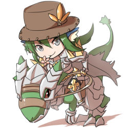 Rule 34 | 1girl, armor, armored boots, barding, bikini armor, black thighhighs, boots, brown headwear, cape, chibi, closed mouth, commentary request, dragon, dragon riding, ferus (ragnarok online), full body, gauntlets, green hair, grey cape, grey eyes, hair between eyes, hat, long hair, looking at viewer, natsuya (kuttuki), pauldrons, ragnarok online, reins, riding, rune knight (ragnarok online), shoulder armor, simple background, smile, spiked pauldrons, thighhighs, torn cape, torn clothes, white background