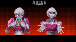 Rule 34 | 1girl, 3d, arcee, autobot, blender (medium), blue eyes, breasts, closed eyes, colored skin, expressions, glowing, glowing eyes, helmet, highres, humanoid robot, jpl-animation, medium breasts, metal skin, pink lips, robot, robot girl, science fiction, solo, transformers, upper body, white skin